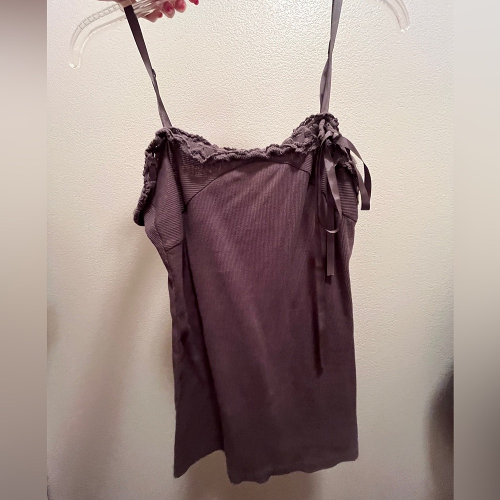 Y2K kimchi blue ribbon ribbed tank